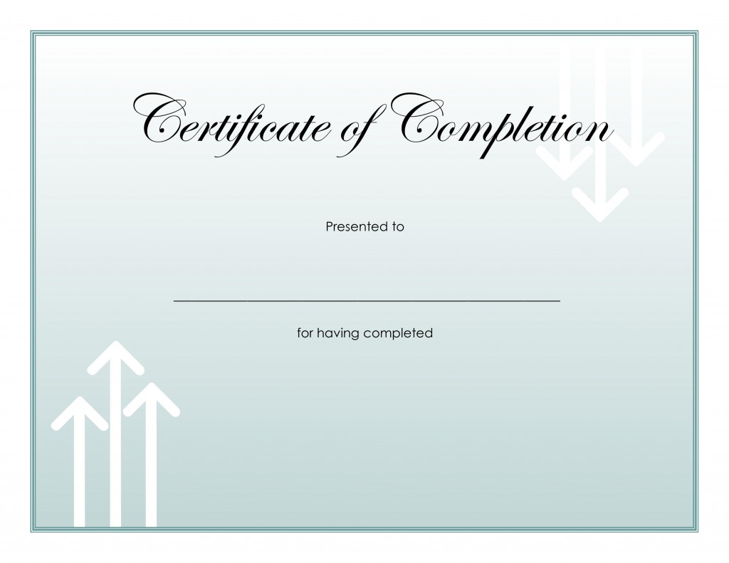 Certificate of completion - HiSET Practice Test